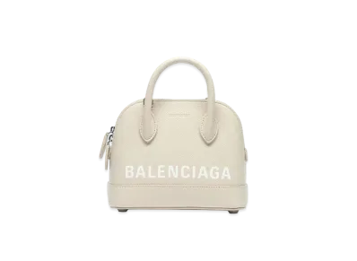BALENCIAGA Women's Ville XXS Top Handle Bag "Cream/White"