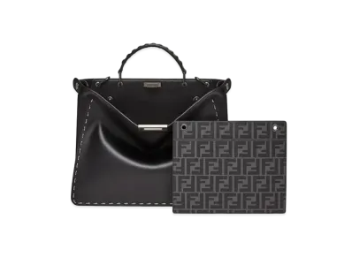FENDI Peekaboo I See U Medium Leather Bag "Black"