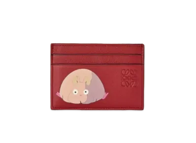 LOEWE x Spirited Away Bo Mouse Plain Cardholder In Classic Calfskin "Rouge"