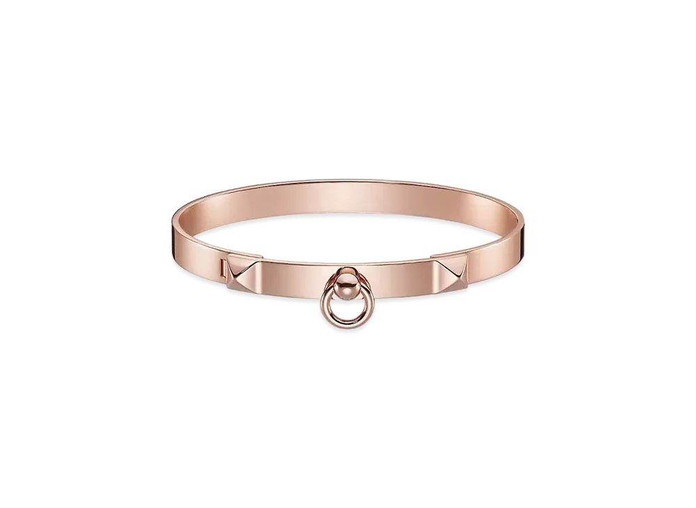 Hermes Collier De Chien Bracelet PM "Pink Gold"
