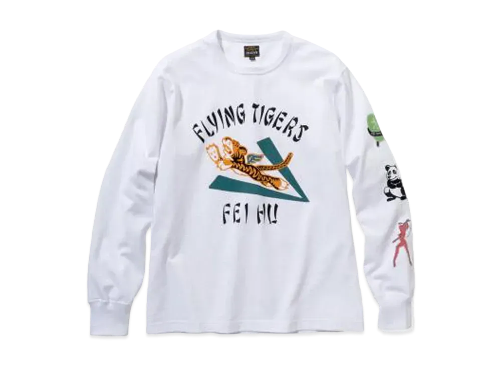 THE REAL McCOY'S MILITARY L/S TEE / FEI HU "White"
