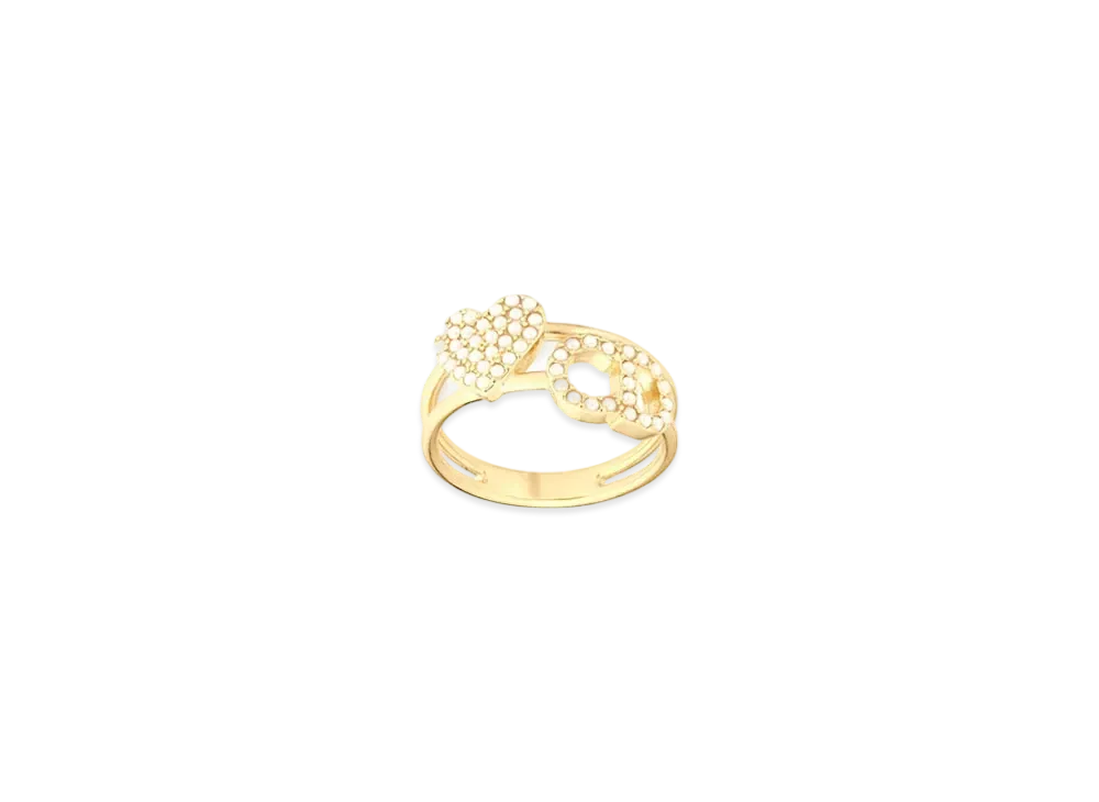 ディオール クレーヌ ディー リュヌ リング メタル & レジンパール "ゴールド" R1138CDLRS_D301