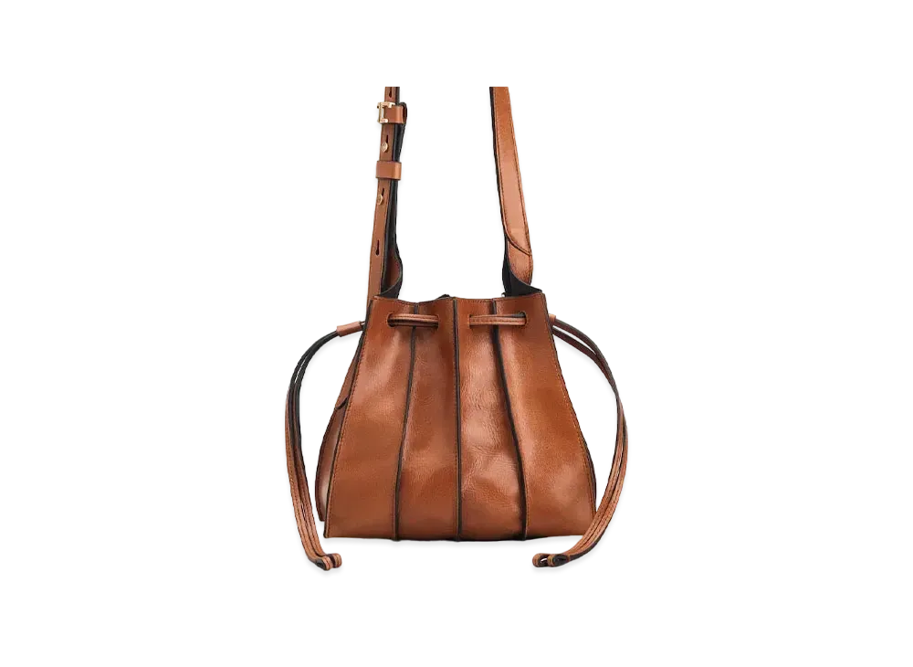 TOD'S Leather Tack Shoulder Bag Mini "Brown"