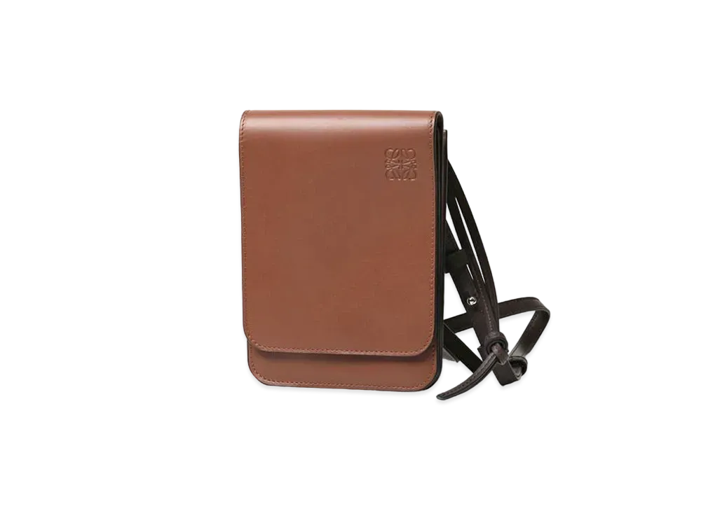 LOEWE Flat Gusset Crossbody Bag In Smooth Calfskin "Cognac"