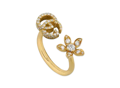 GUCCI Gucci Flora 18K Ring With Diamonds "Gold"