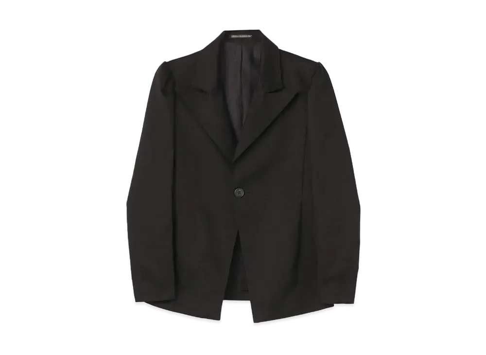 Yohji Yamamoto COTTON STRETCH DESIGNED SLEEVE JKT "Black"