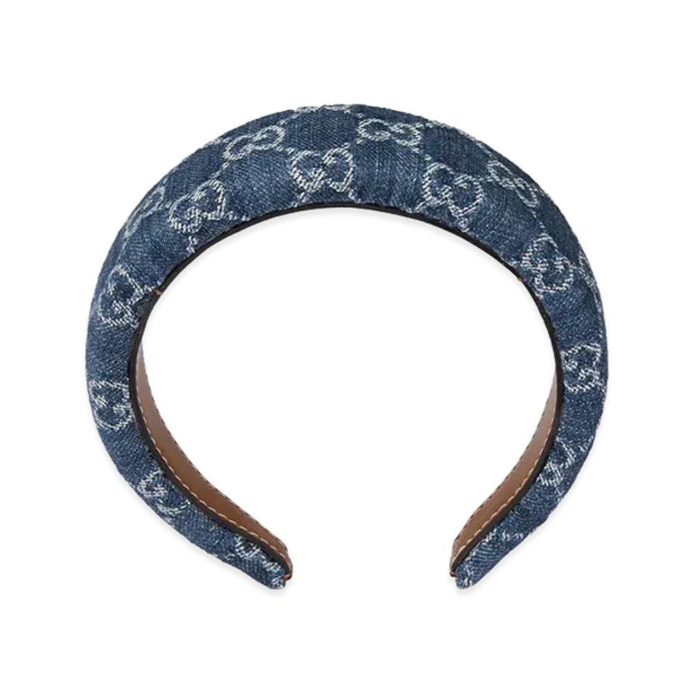 GUCCI Women's GG Denim Hairband "Blue"