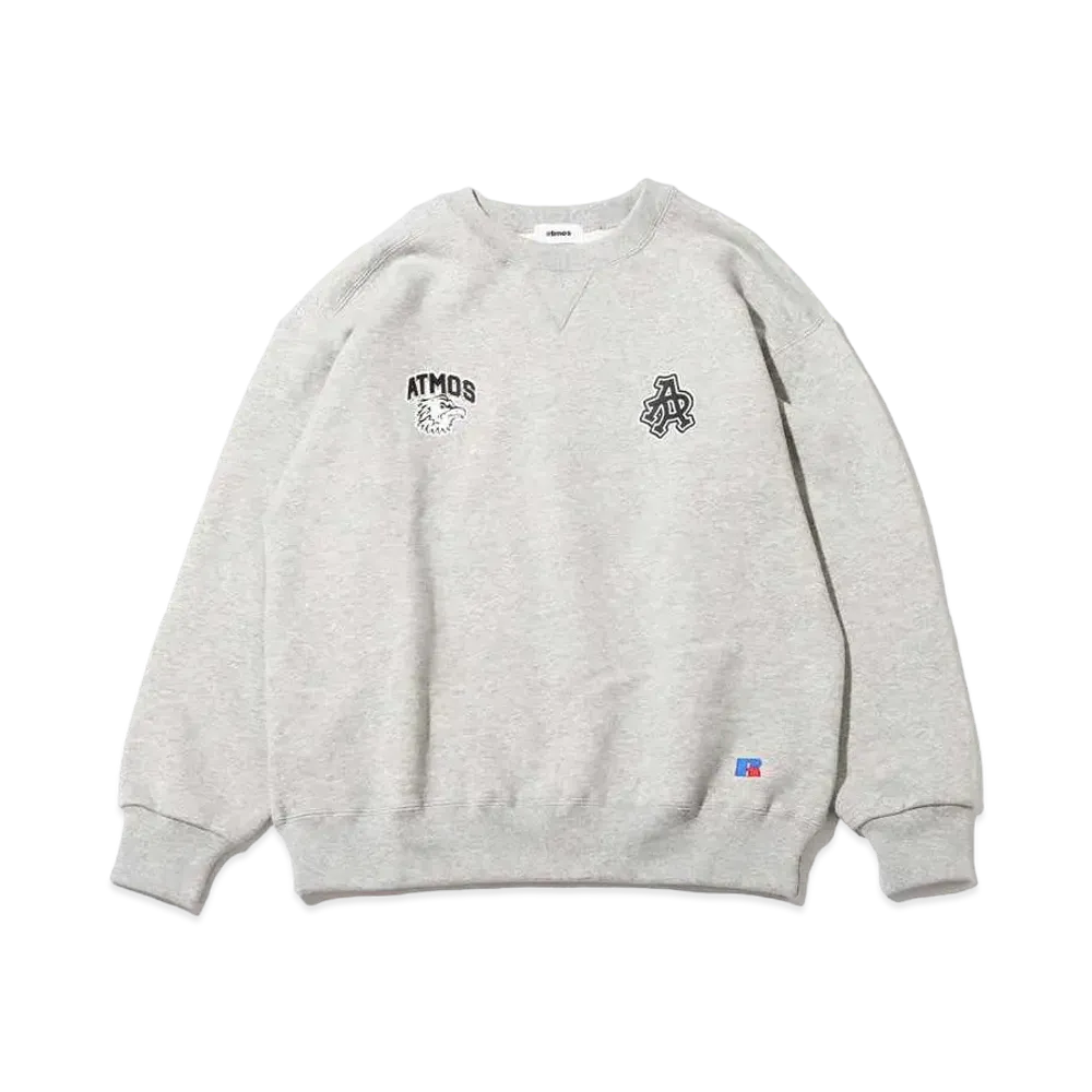 atmos x Russell Eagle Logo Crewneck Sweat "Grey"