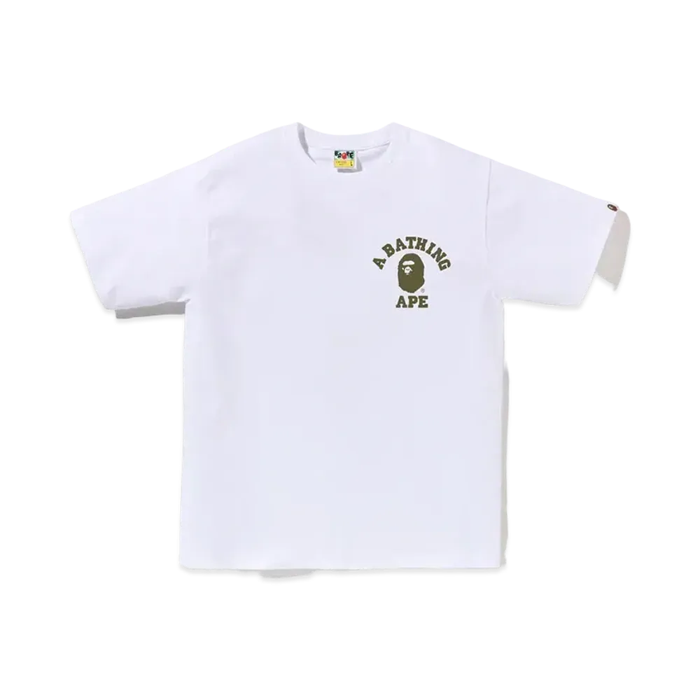 A BATHING APE 1st Camo College Ats Tee "White"