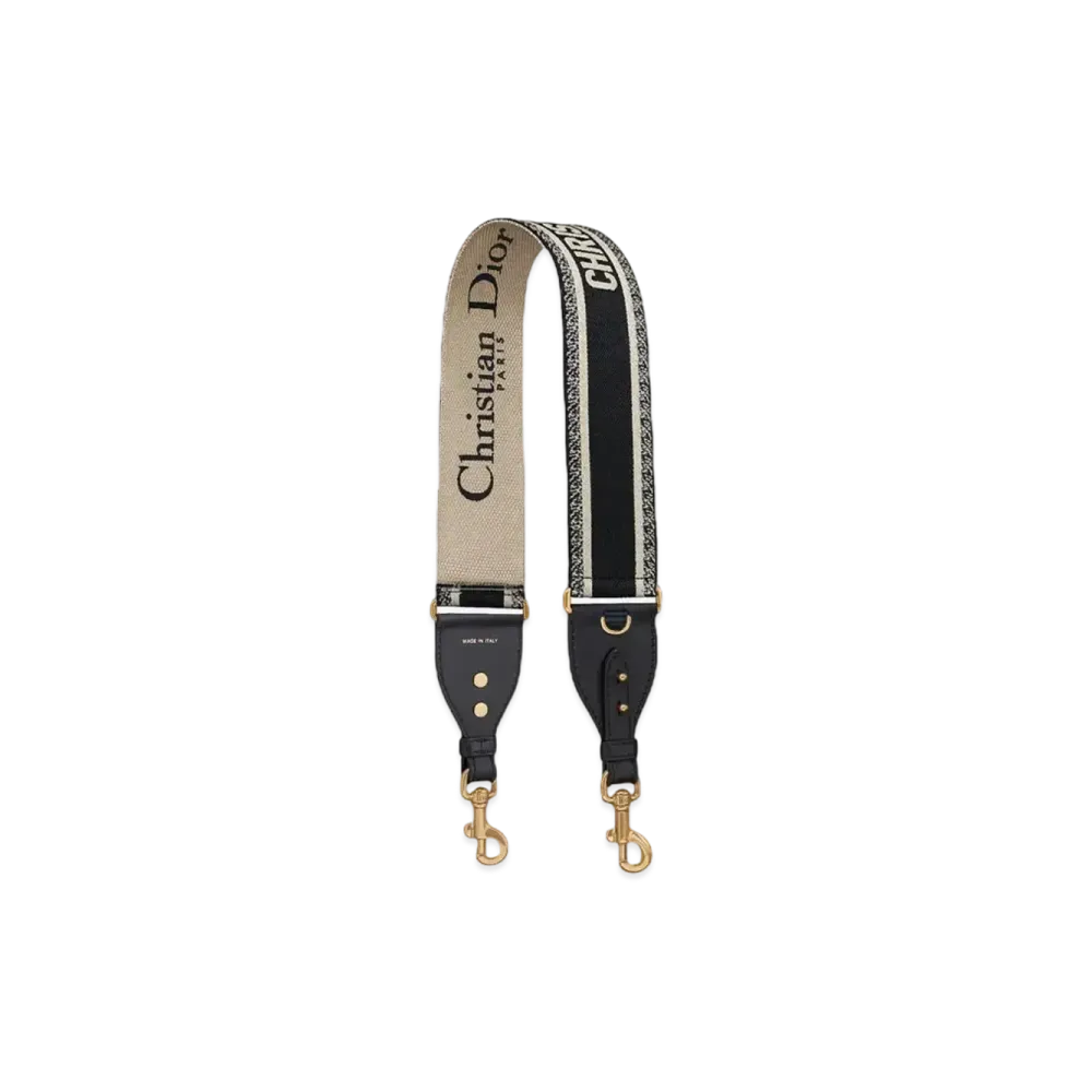 Dior Shoulder Strap With Ring "Black"