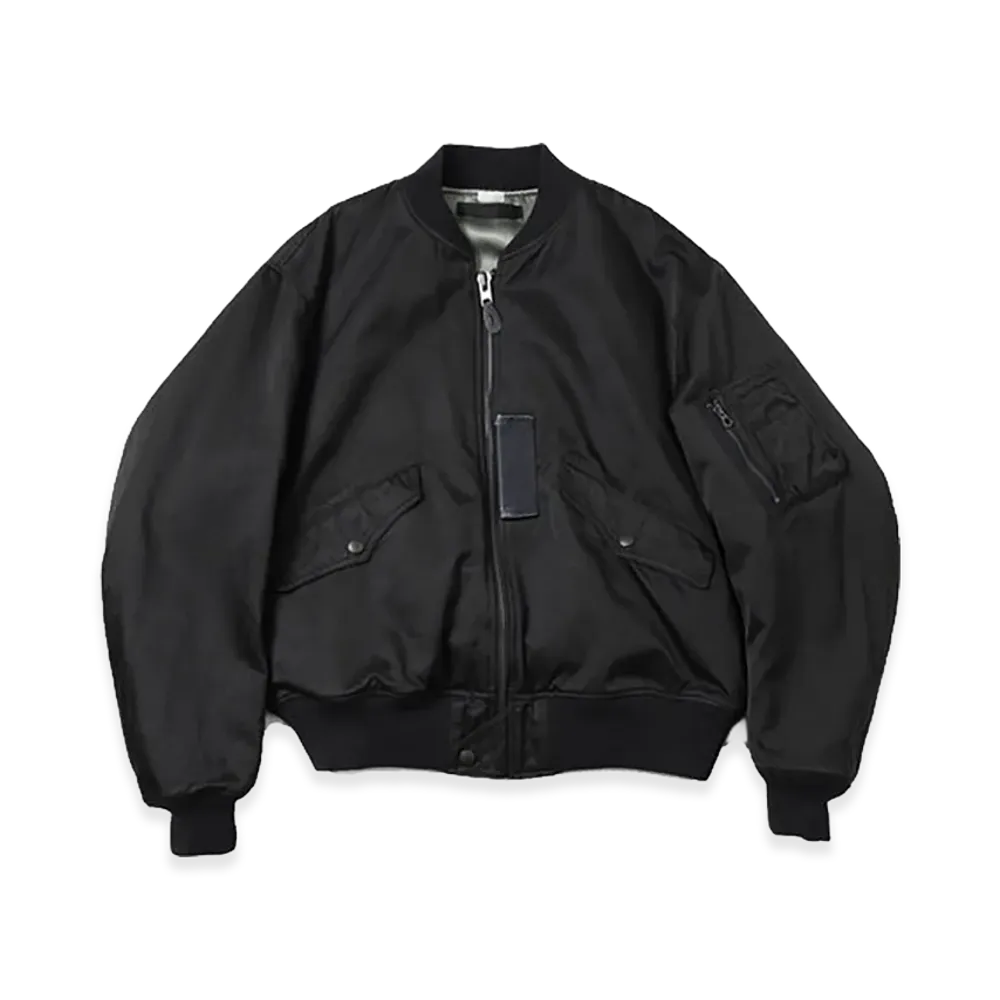 A.PRESSE Vintage Silk L-2B Flight Jacket "Black"