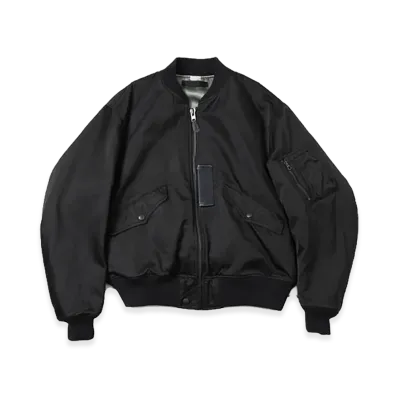 A.PRESSE Vintage Silk L-2B Flight Jacket "Black"