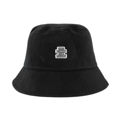 Black Eye Patch OG Label Corduroy Bucket Hat "Black"