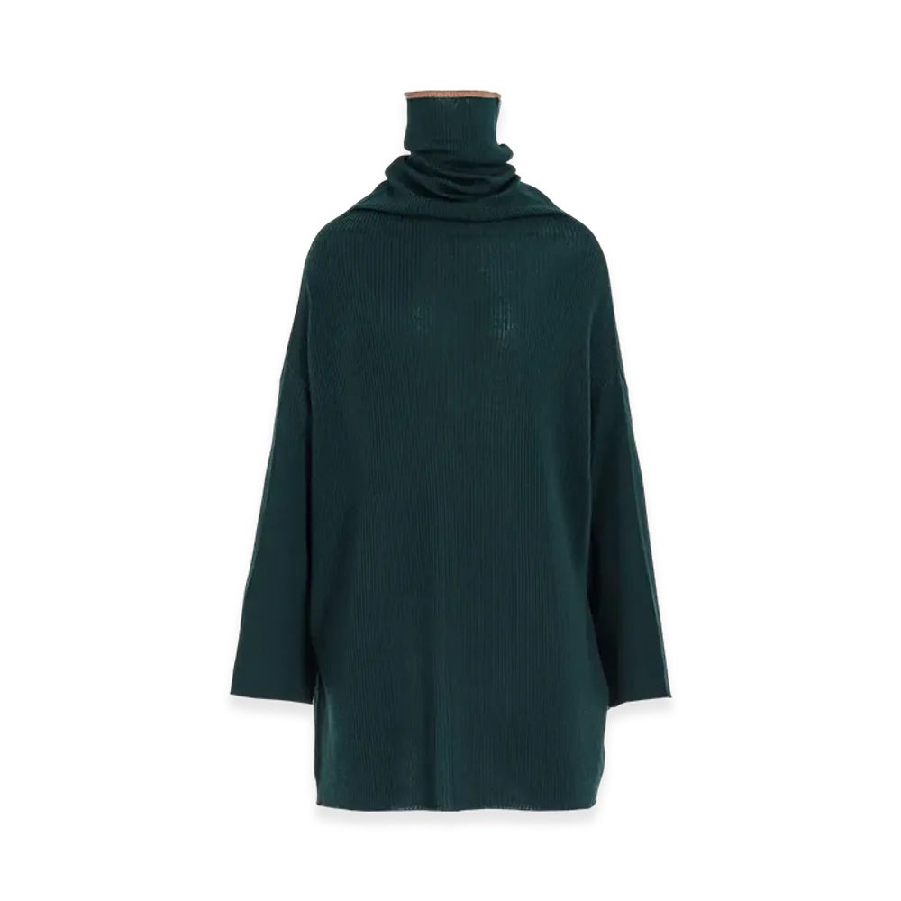 Y's x John Smedley Bottleneck Ribbed Knit "Green"