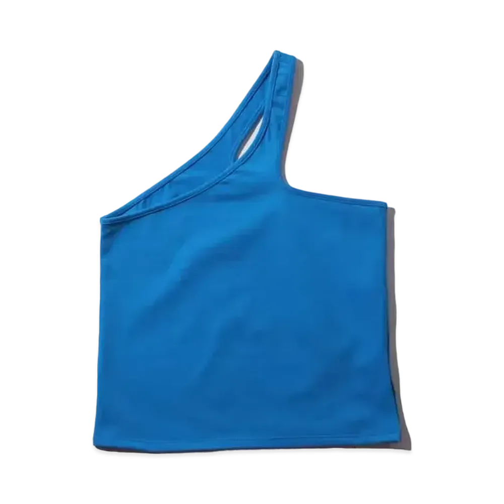 atmos pink One Shoulder Tank "Blue"