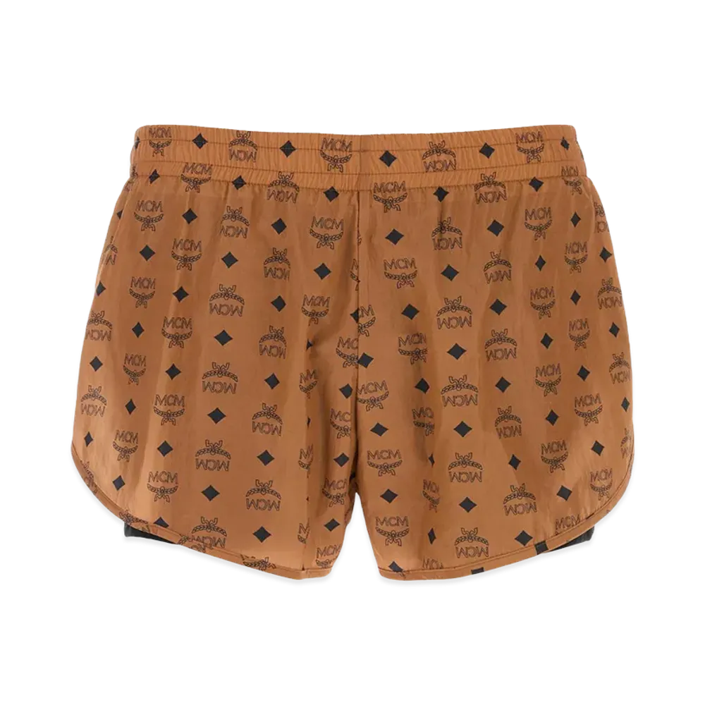 MCM Printed Nylon Shorts "Brown"