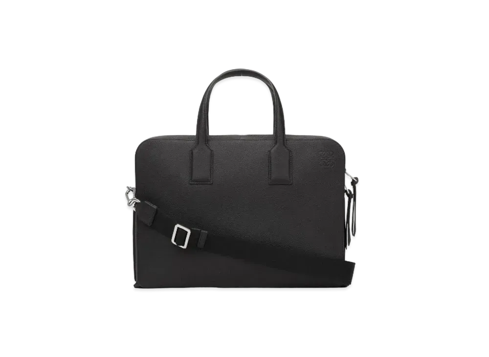 LOEWE Goya Thin Briefcase In Soft Grained Calfskin "Black"