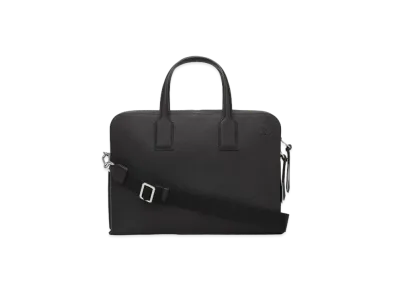 LOEWE Goya Thin Briefcase In Soft Grained Calfskin "Black"