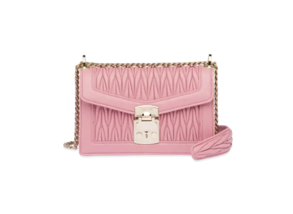 MIU MIU Miu Confidential Materasse Leather Bag "Pink"