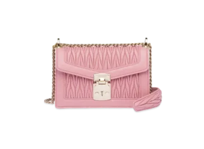 MIU MIU Miu Confidential Materasse Leather Bag "Pink"