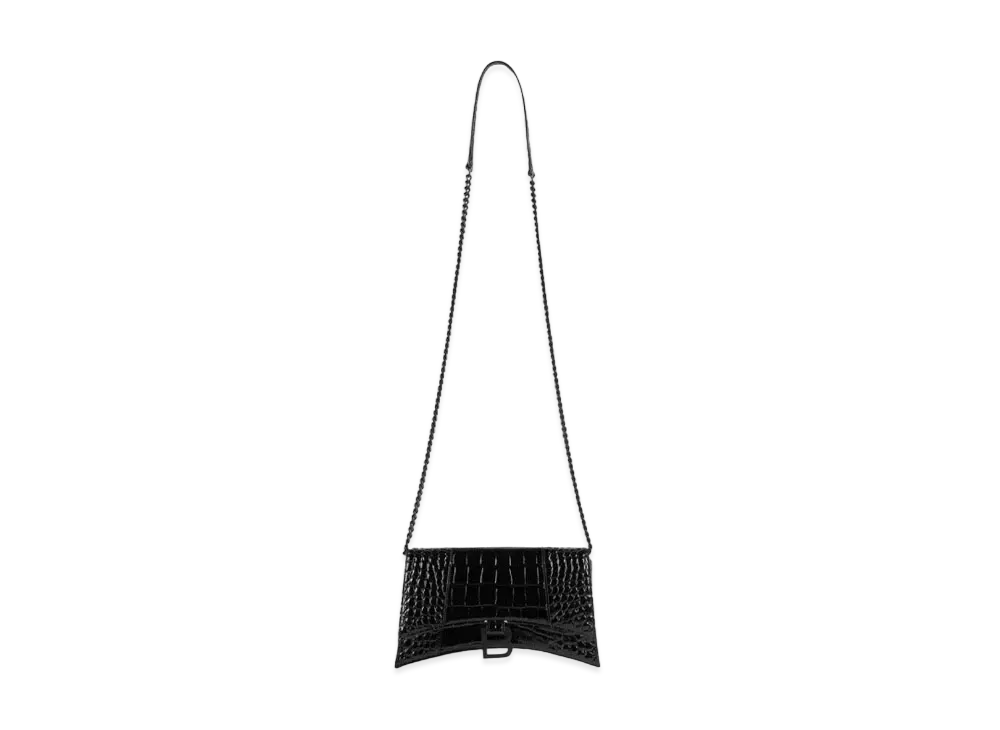 BALENCIAGA Women's Hourglass Chain Bag "Black"