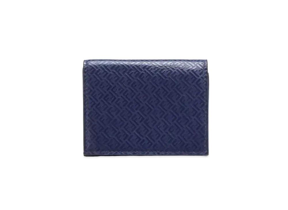 FENDI Wallet Blue Leather Three-Fold Wallet "Blue"