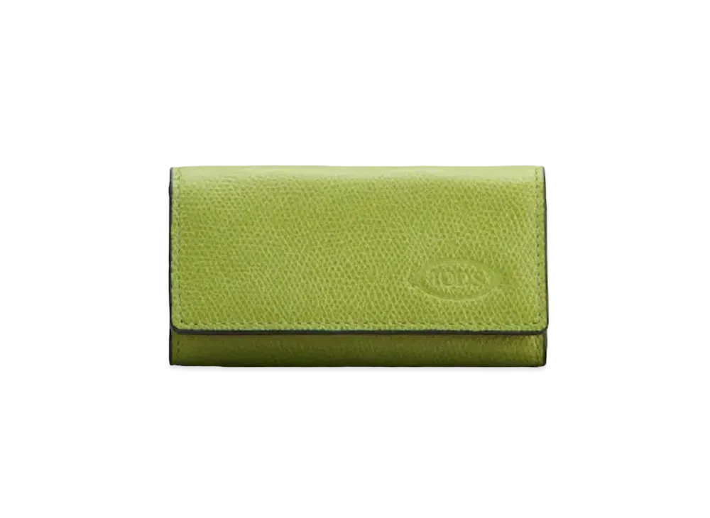 TOD'S Leather Key Holder "Green/Yellow"