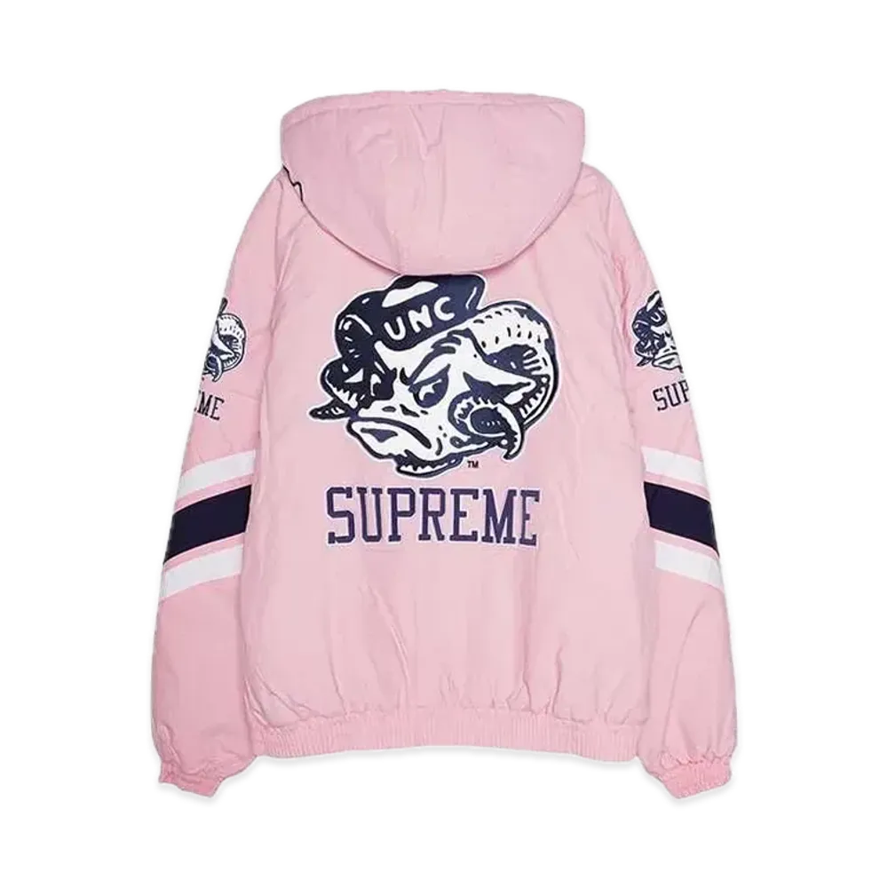Supreme x Mitchell & Ness NCAA Hooded Stadium Jacket "Pink"