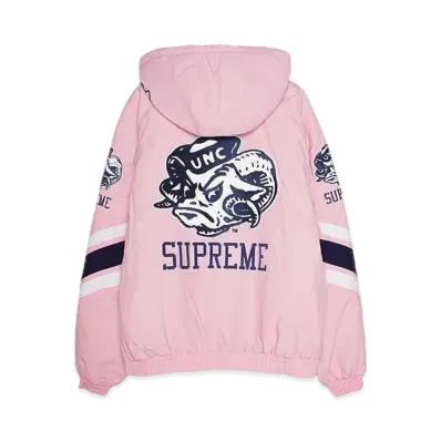 Supreme x Mitchell & Ness NCAA Hooded Stadium Jacket "Pink"