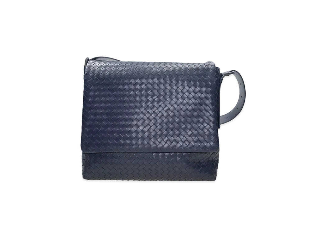 Bottega Veneta Lambskin Shoulder Bag "Blue"