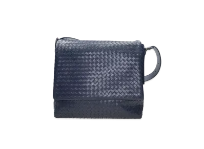 Bottega Veneta Lambskin Shoulder Bag "Blue"