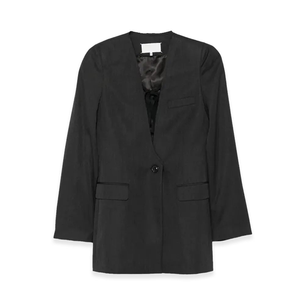 Maison Margiela Women's Wool Blazer "Slate Black"
