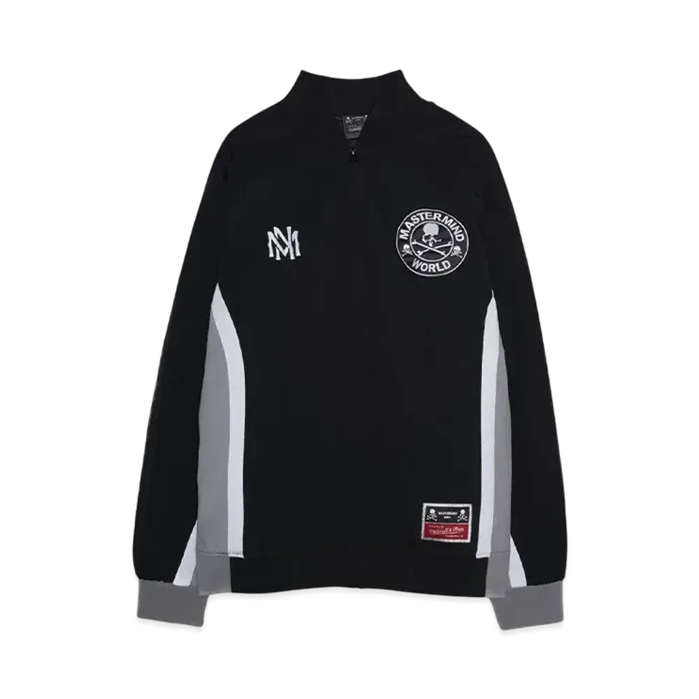 MASTERMIND x Mitchell&Ness WARM UP JACKET "BLACK/WHITE"