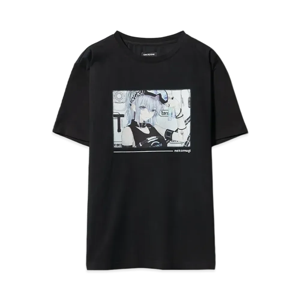 猫麦とろろ x SNKRDUNK \ NEKOMUGI TORORO 5th Anniversary T-shirts "A" "BLACK"