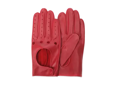 Yohji Yamamoto Pour Homme LAMB SOFT DRIVING GRAB "Red"