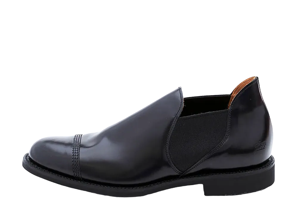 SANDERS Military Cap Toe Short Chelsea 266 Polished Leather "Black" 1619B