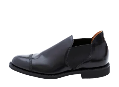 SANDERS Military Cap Toe Short Chelsea 266 Polished Leather "Black" 1619B