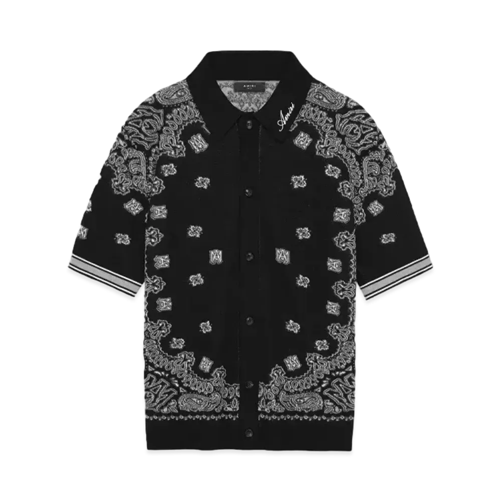 AMIRI Bandana Polo "Black"