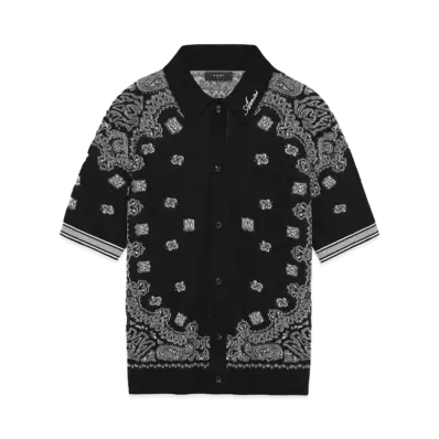 AMIRI Bandana Polo "Black"