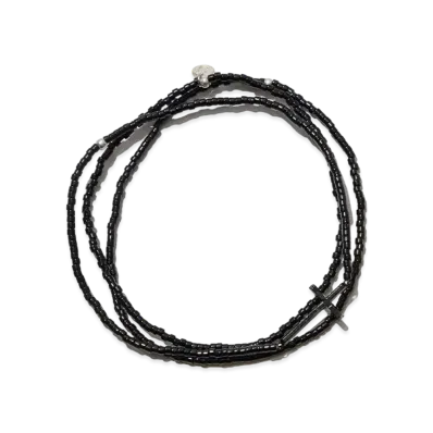 UNDERCOVER Triple Bead Bracelet "Black"