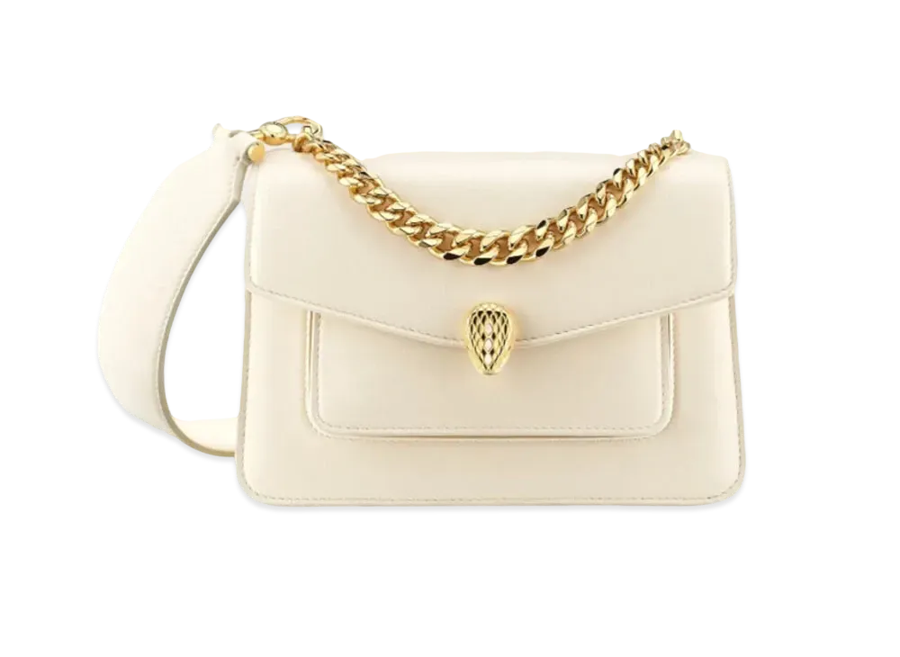 BVLGARI Serpenti Forever Crossbody Bag "White"