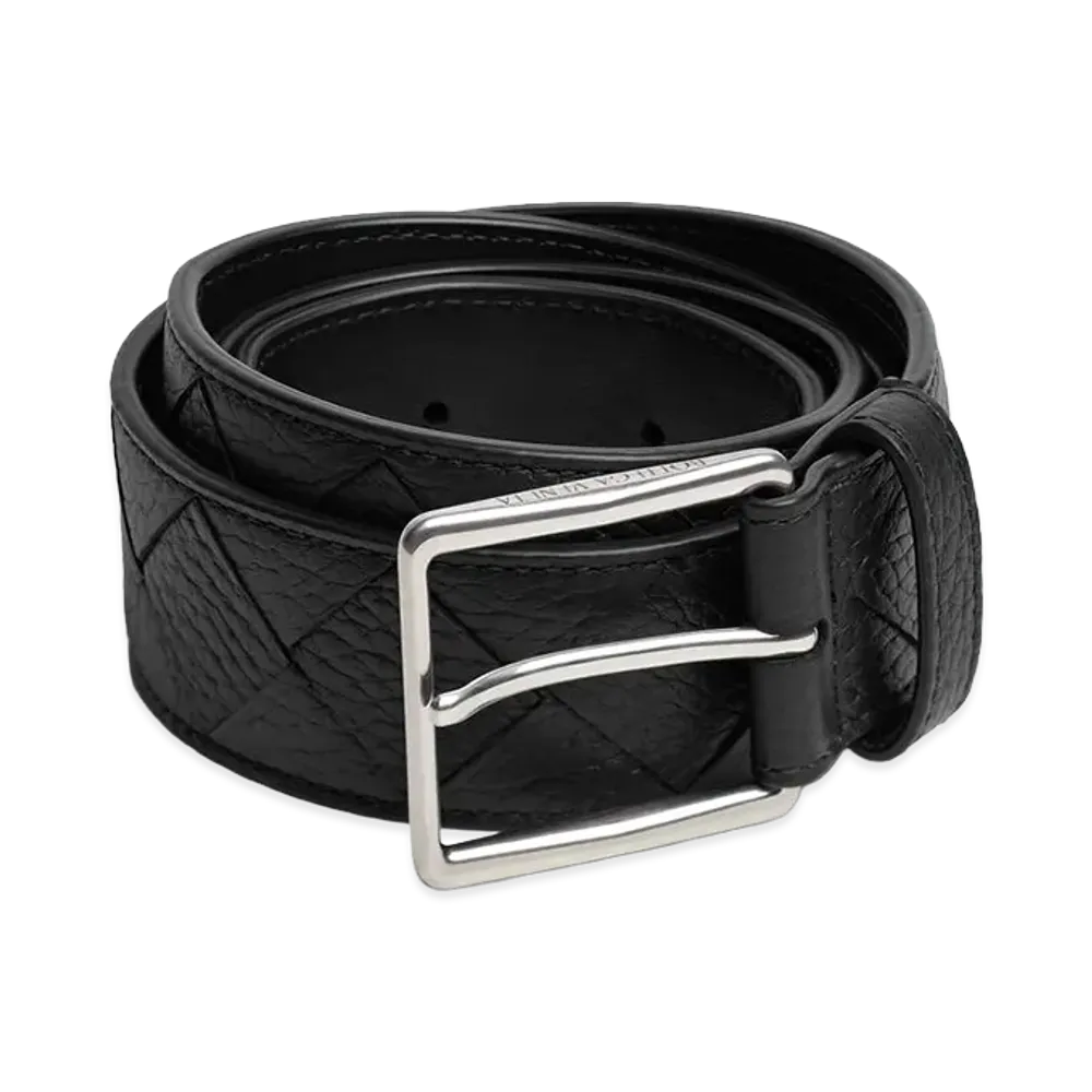 Bottega Veneta Intrecciato Belt "Black"