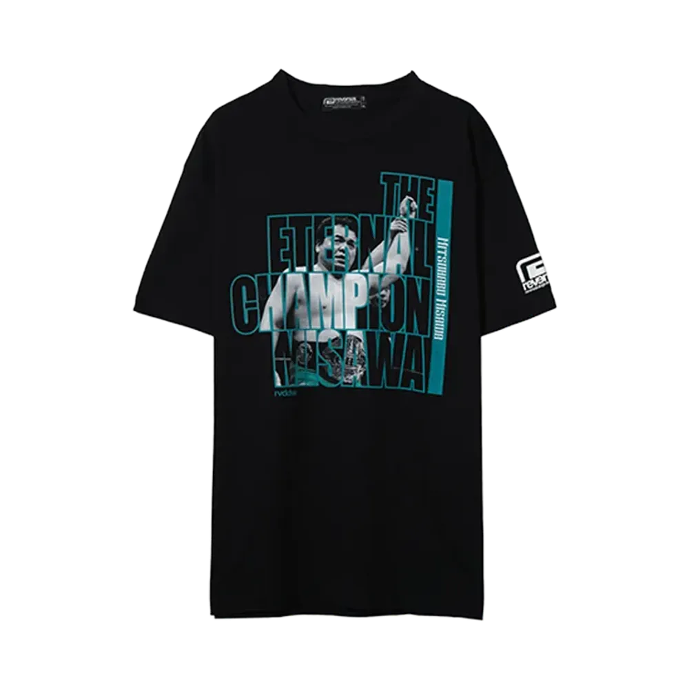 PRO WRESTLING NOAH 25th ANNIV \ reversal THE ETERNAL CHAMPION MISAWA TEE "BLACK"