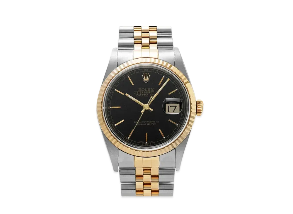 ROLEX Datejust "Black/Stainless Steel/Yellow Gold"
