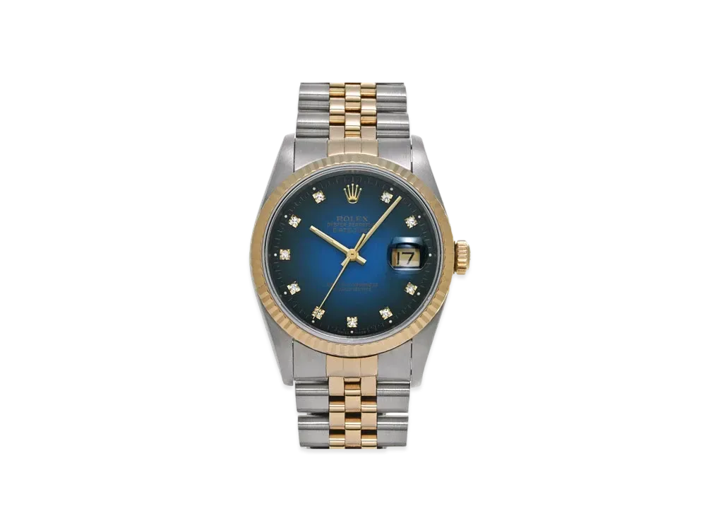 ROLEX Datejust 10P Diamonds "Blue Gradation/Stainless Steel/Yellow Gold"