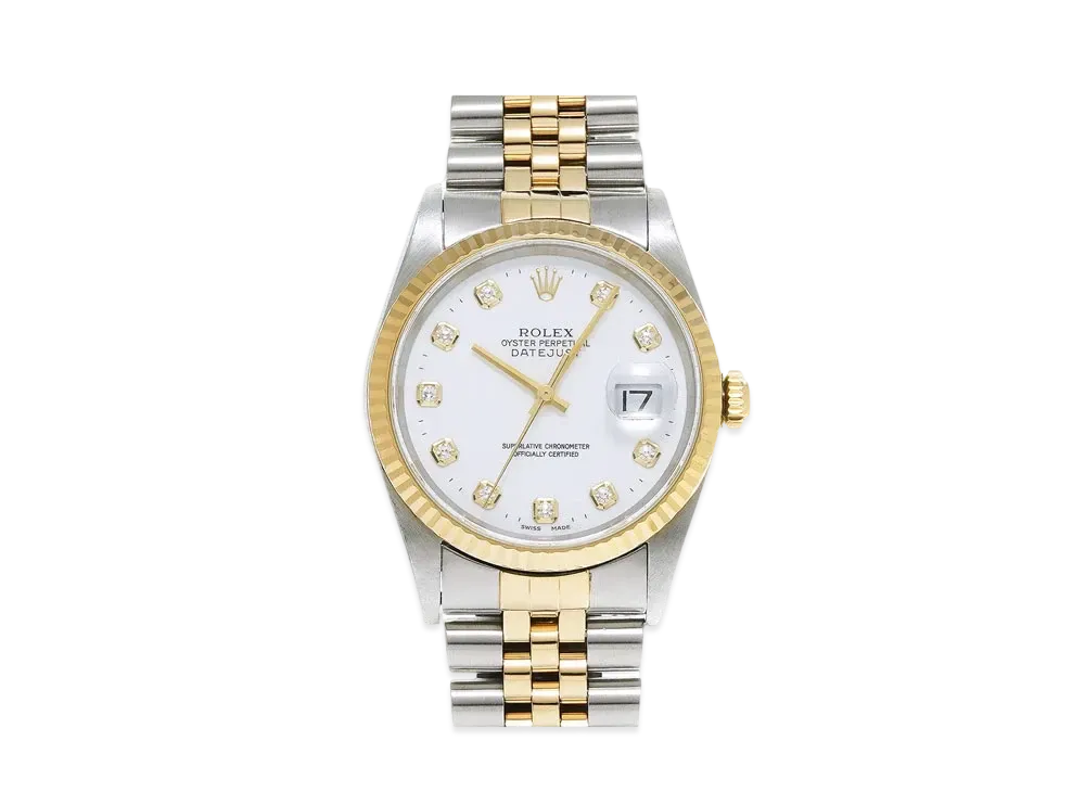 ROLEX Datejust 10P Diamonds "White/Stainless Steel/Yellow Gold"