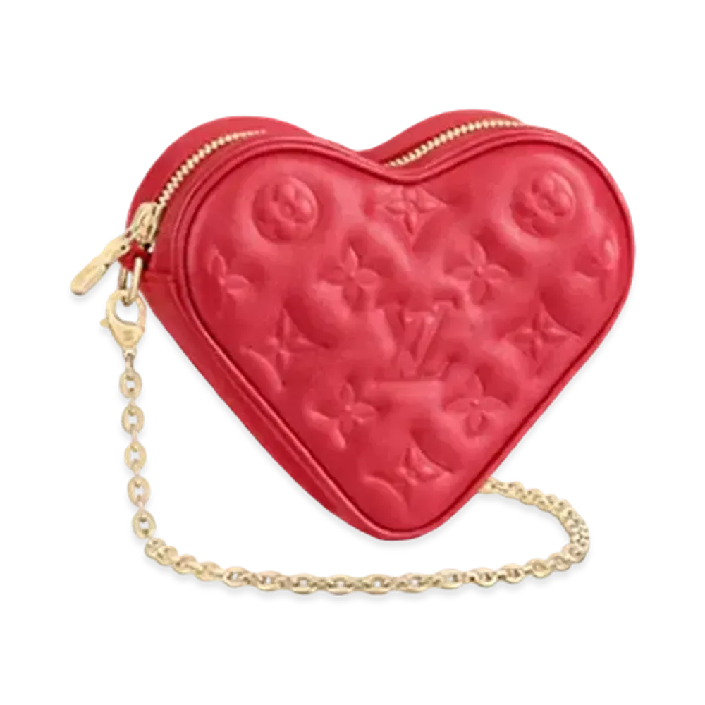 Louis Vuitton Heart On Chain Monogram Lambskin "Red"