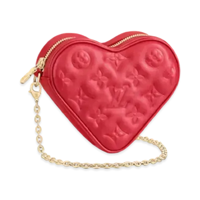 Louis Vuitton Heart On Chain Monogram Lambskin "Red"