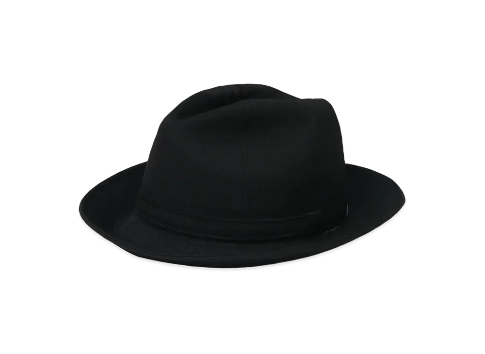Yohji Yamamoto Pour Homme W/GABARDINE FEDORA HAT "Black"