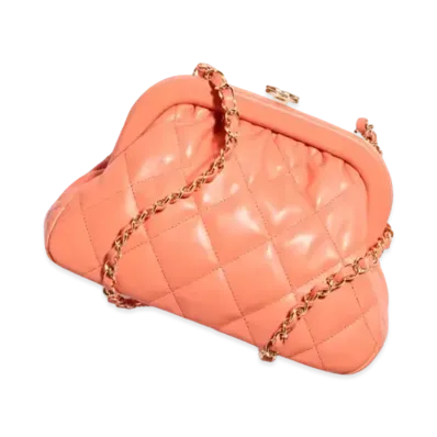 CHANEL Clutch Lambskin "Coral"